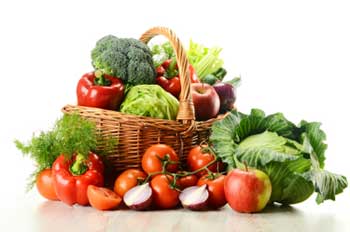 Image of a basket of vegetables - looking delicious
